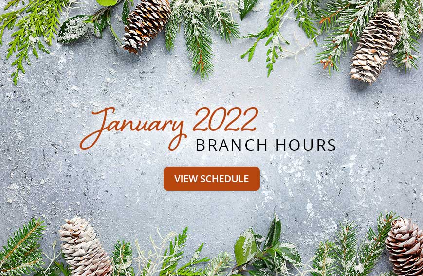 Jauary 2022 Branch Hours